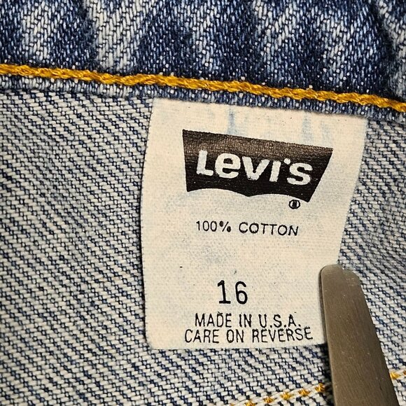 Vintage Levi's 521 Tapered Leg Jeans Womens 16 USA Made 16521-0291 28" Inseam - Picture 9 of 11